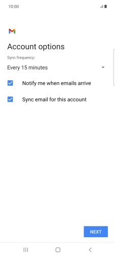 If this screen is displayed, you email account has been recognised and set up automatically. Follow the instructions on the screen to key in more information and finish setting up your phone. If this screen is displayed, you email account has been recognised and set up automatically. Follow the instructions on the screen to key in more information and finish setting up your phone.