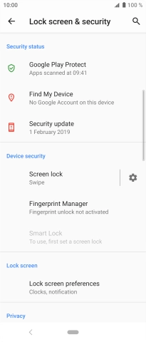 Press Fingerprint Manager. Press Fingerprint Manager.