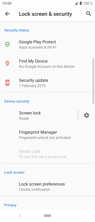 Press Fingerprint Manager. Press Fingerprint Manager.