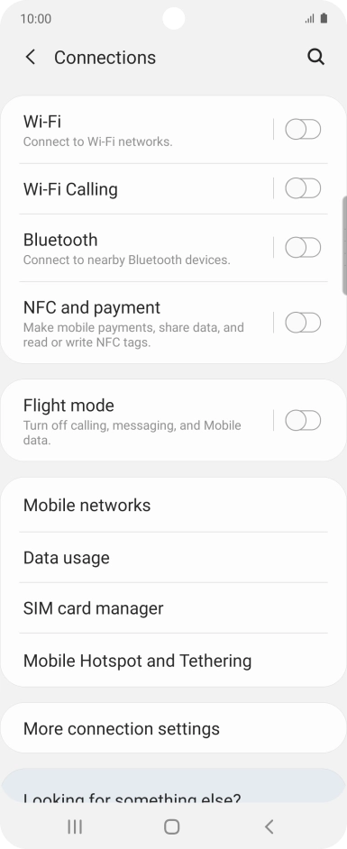 Press Mobile Hotspot and Tethering. Press Mobile Hotspot and Tethering.