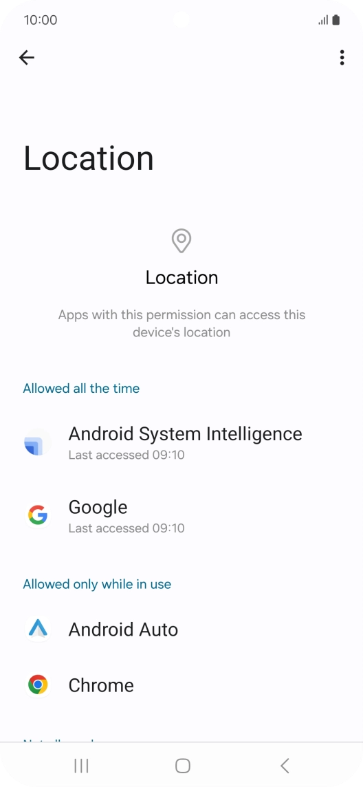 Press the required app. Press the required app.