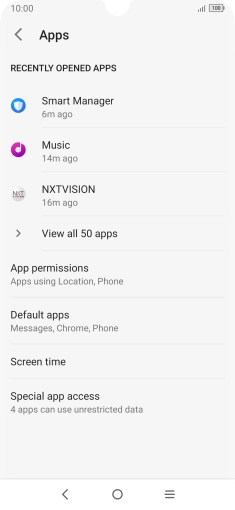 Press View all apps. Press View all apps.