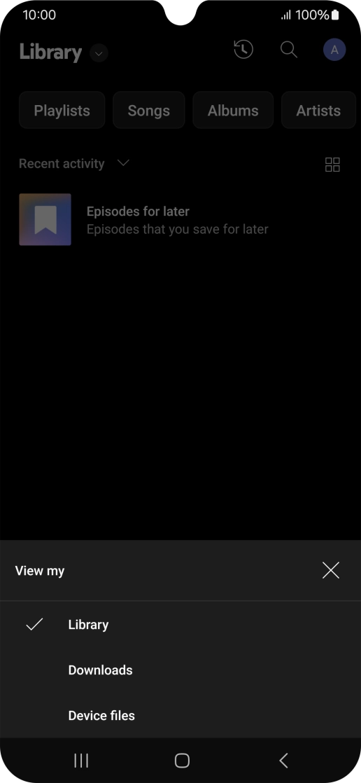 Press the required category and go to the required audio file. Press the required category and go to the required audio file.