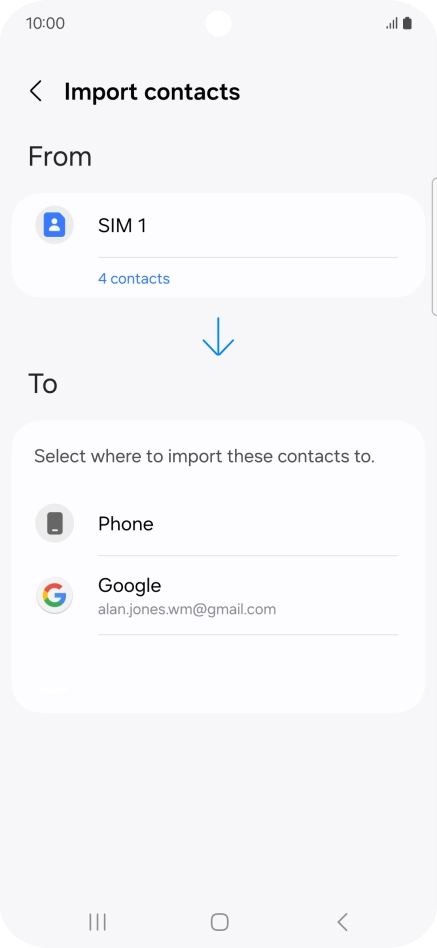 Press the required Google account. Press the required Google account.