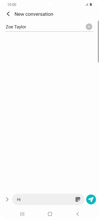Press the send icon when you've finished your SMS. Press the send icon when you've finished your SMS.