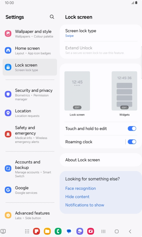 Press Screen lock type. Press Screen lock type.