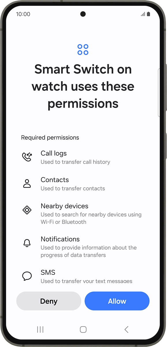 On your phone: Press Allow. On your phone: Press Allow.