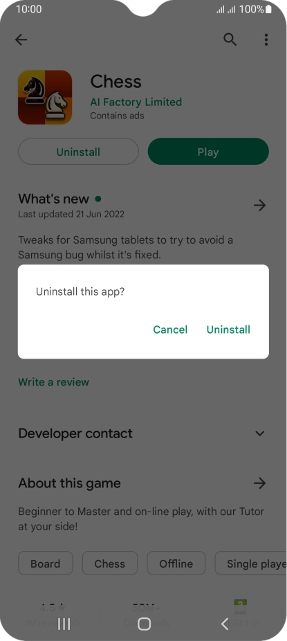 Press Uninstall. Press Uninstall.