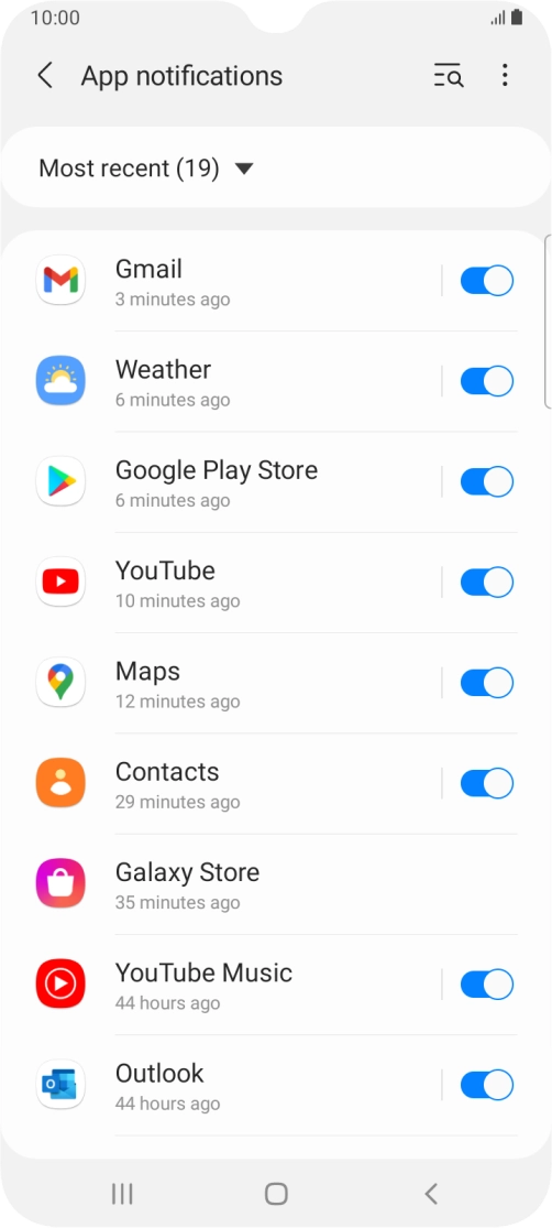 Press the drop down list. Press the drop down list.