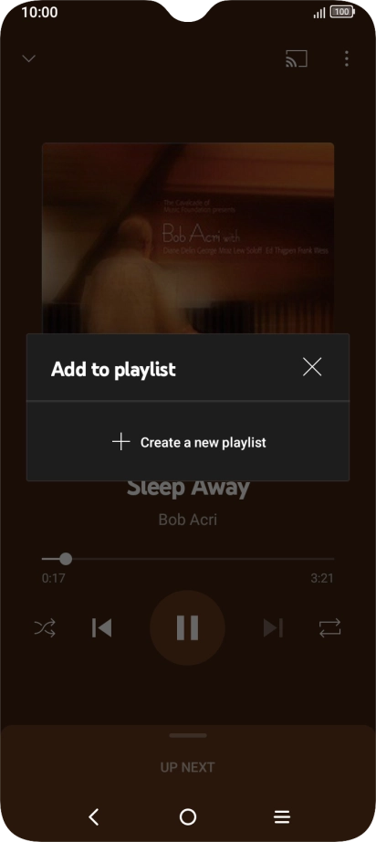 Press Create a new playlist. Press Create a new playlist.
