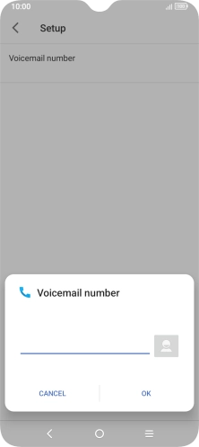 Key in +447953222222 and press OK. Key in +447953222222 and press OK.