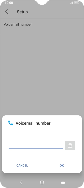 Key in +447953222222 and press OK. Key in +447953222222 and press OK.