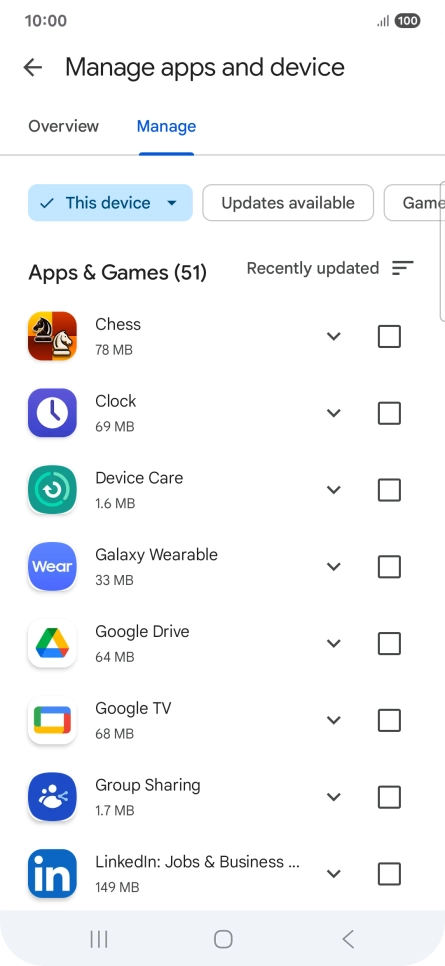 Press the required app. Press the required app.