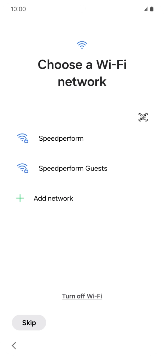 Press the required Wi-Fi network. Press the required Wi-Fi network.