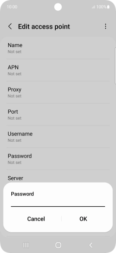 Key in secure and press OK. Key in secure and press OK.