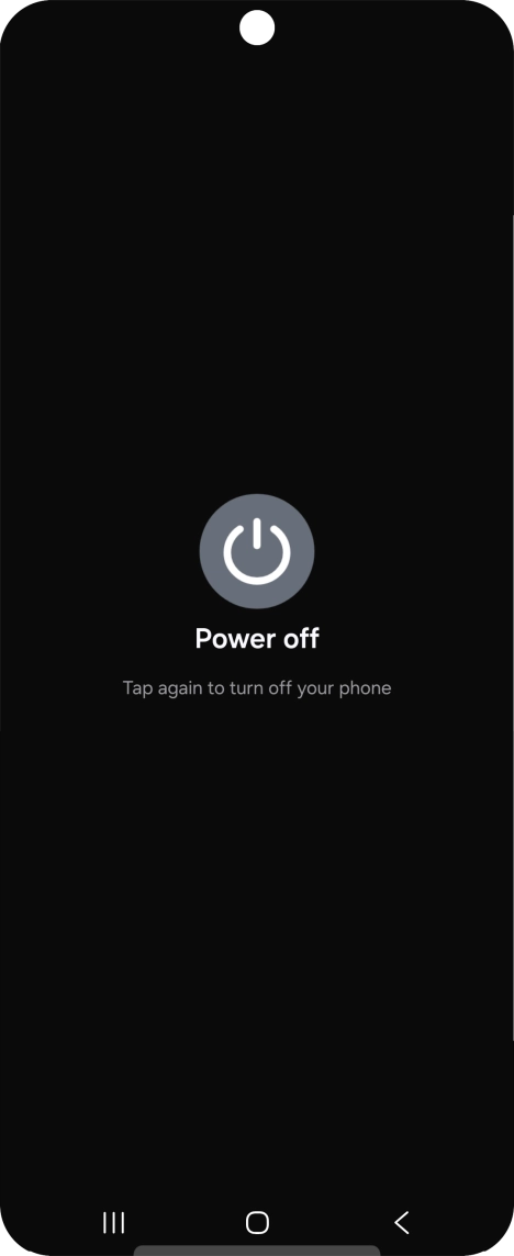 Press Power off. Press Power off.