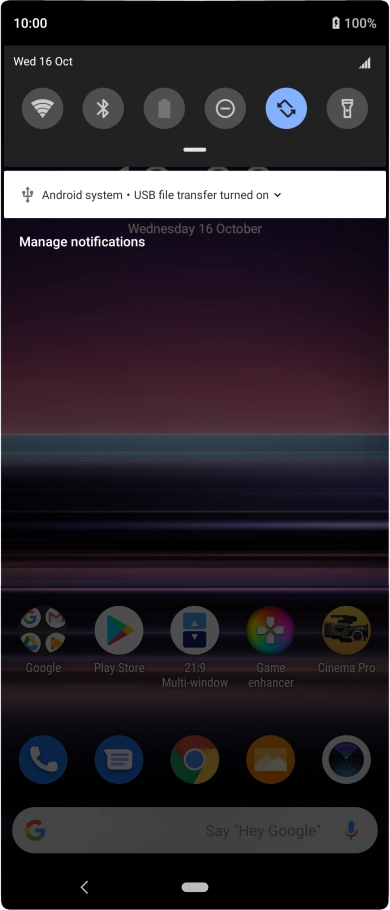 Press Android system. Press Android system.