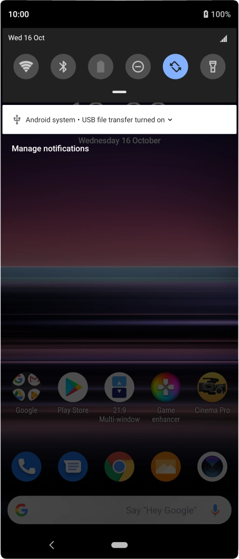 Press Android system. Press Android system.
