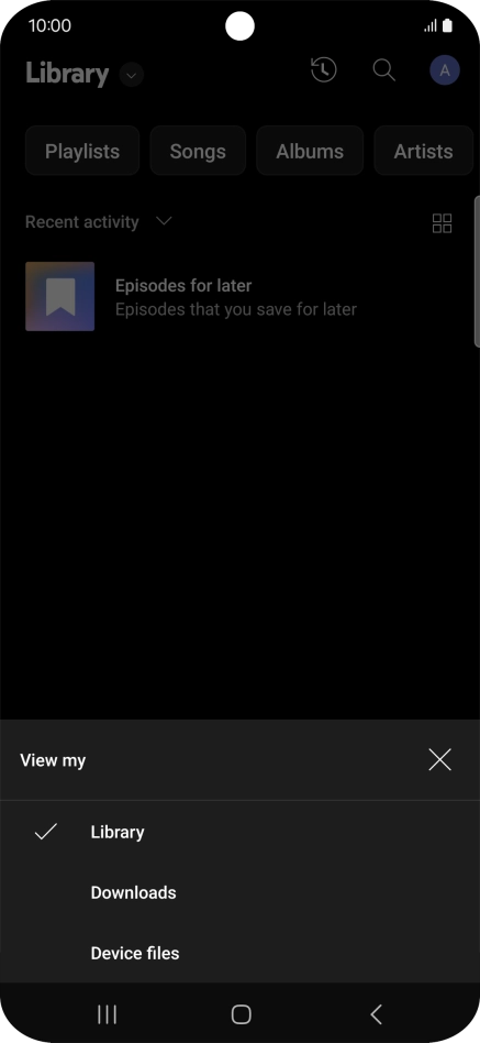 Press the required category and go to the required audio file. Press the required category and go to the required audio file.