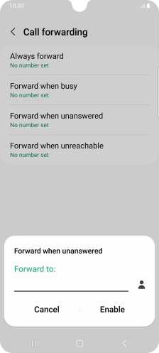 Key in +447953222222 and press Enable. Key in +447953222222 and press Enable.