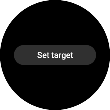 Press Set target. Press Set target.