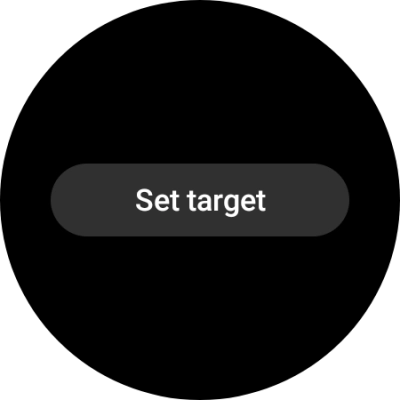 Press Set target. Press Set target.