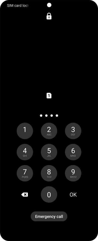 If you're asked to key in your PIN, do so and press OK. The default PIN is 1111. If you're asked to key in your PIN, do so and press OK. The default PIN is 1111.