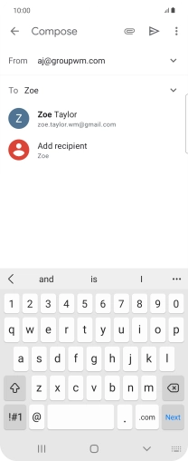 Press the required contact. Press the required contact.