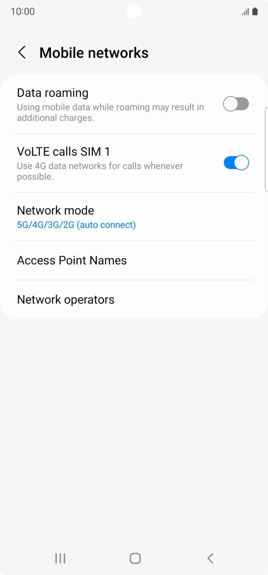 Press Network mode. Press Network mode.