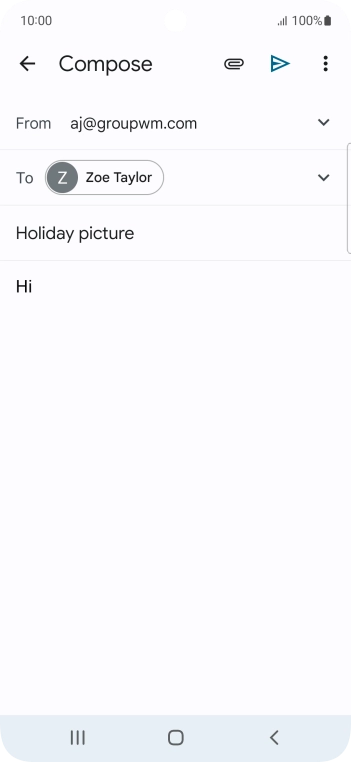 Press the attachment icon. Press the attachment icon.