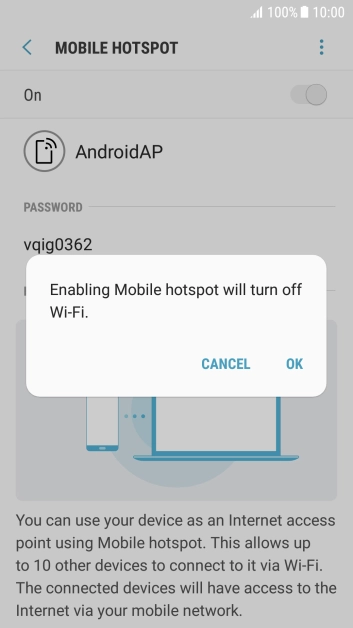 If Wi-Fi is turned on, press OK. If Wi-Fi is turned on, press OK.