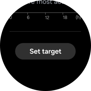 Press Set target. Press Set target.
