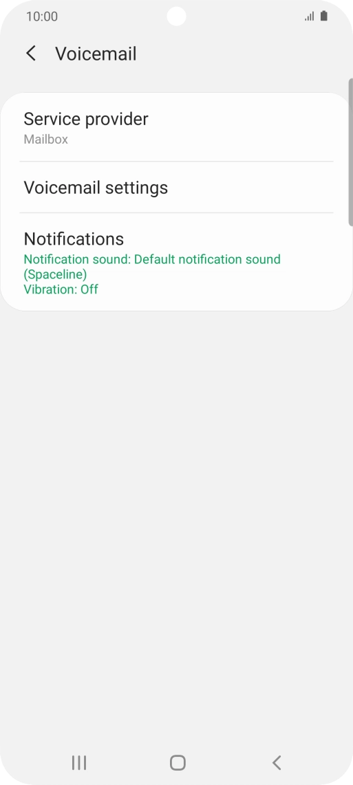 Press Voicemail settings. Press Voicemail settings.