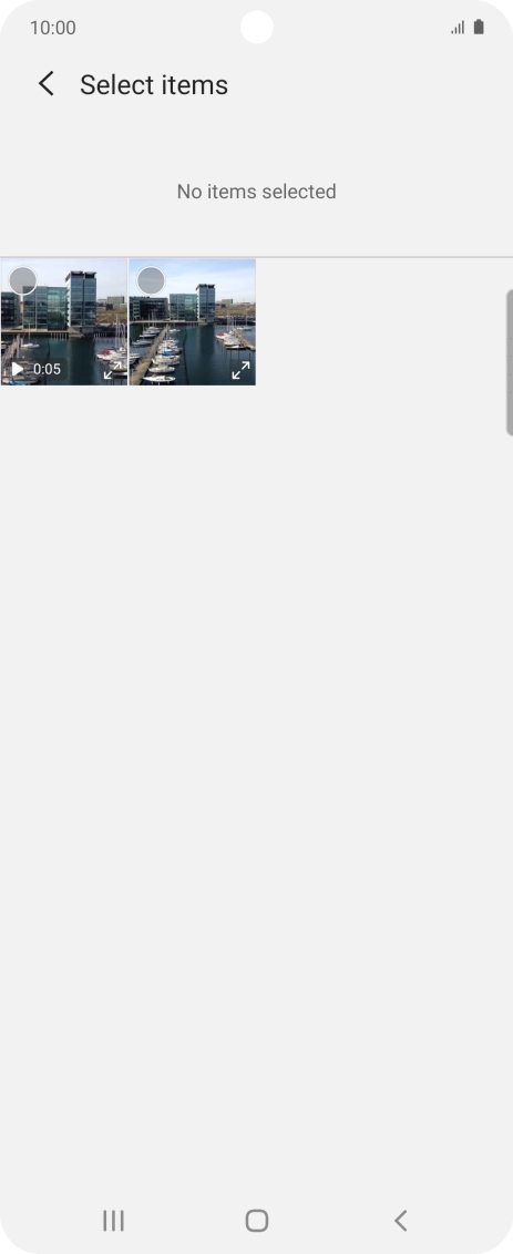 Press the required picture. Press the required picture.