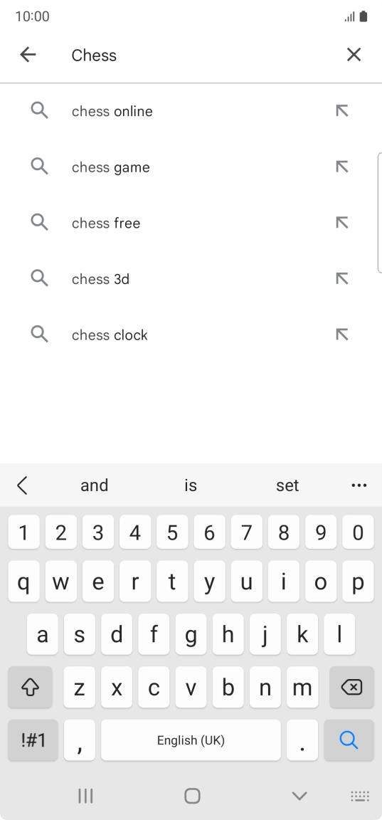 Key in the name or subject of the required app and press the search icon. Key in the name or subject of the required app and press the search icon.