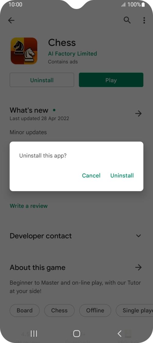 Press Uninstall. Press Uninstall.