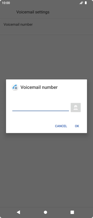 Key in +447953222222 and press OK. Key in +447953222222 and press OK.