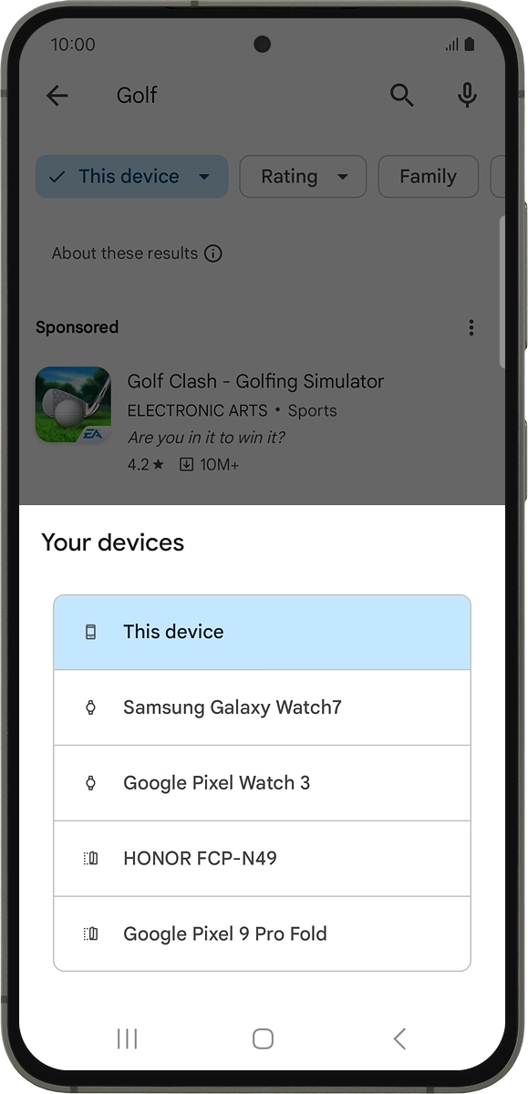 On your phone: Press Samsung Galaxy Watch7. On your phone: Press Samsung Galaxy Watch7.