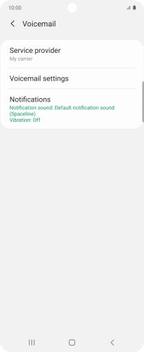 Press Voicemail settings. Press Voicemail settings.