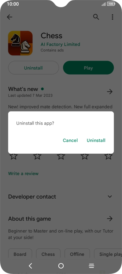 Press Uninstall. Press Uninstall.