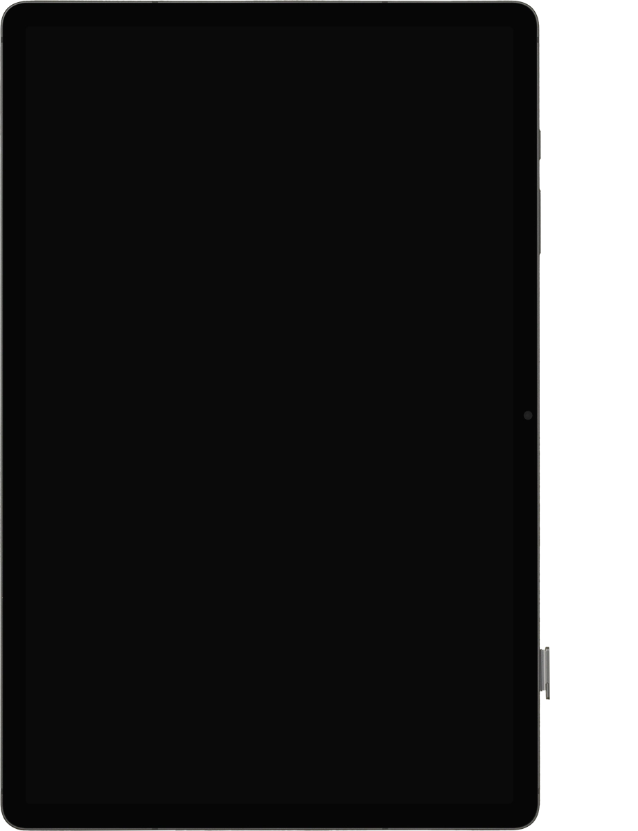 Remove the card holder from your tablet. Remove the card holder from your tablet.