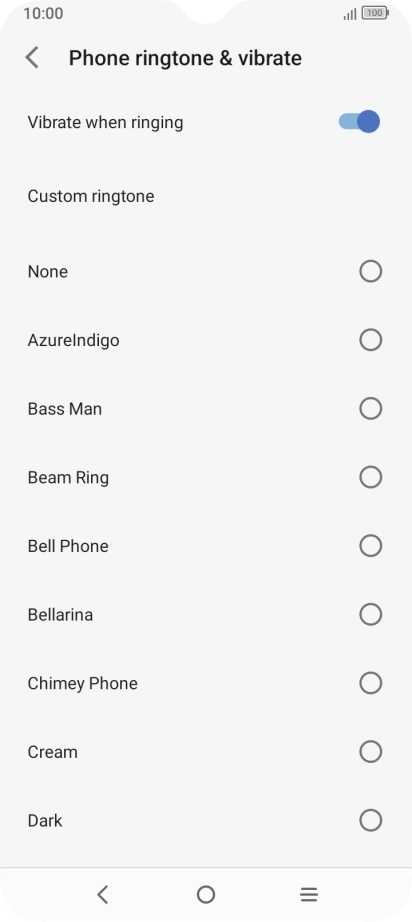 To use a different ring tone than the default ones, press Custom ringtone and follow the instructions on the screen to select the required ring tone. To use a different ring tone than the default ones, press Custom ringtone and follow the instructions on the screen to select the required ring tone.