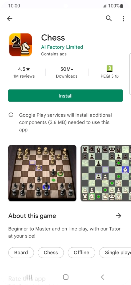 Press Install and follow the instructions on the screen to install the app. Press Install and follow the instructions on the screen to install the app.