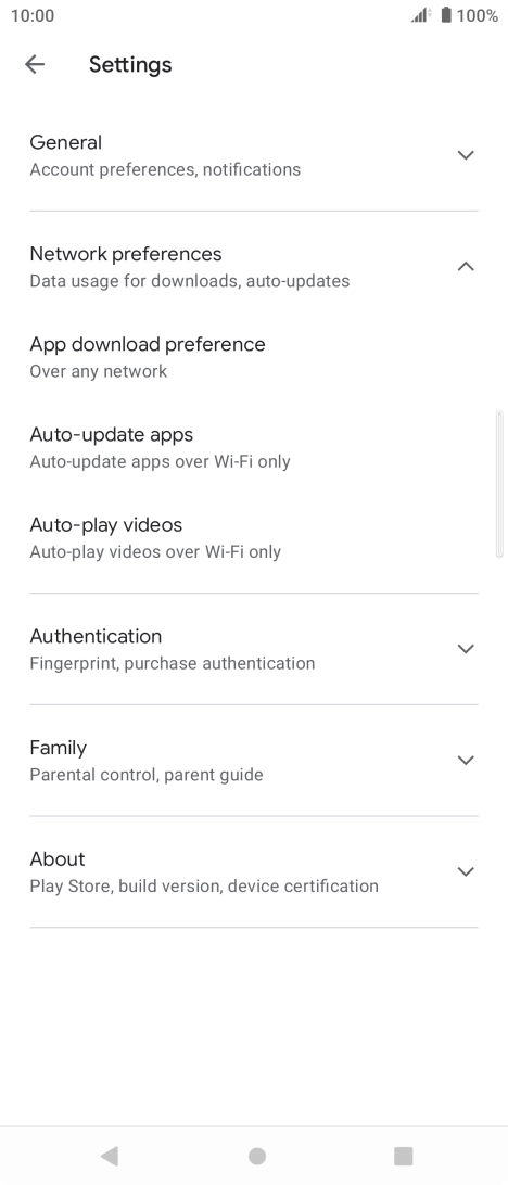 Press Auto-update apps. Press Auto-update apps.