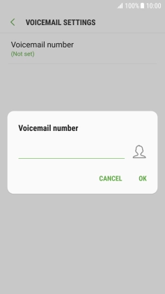 Key in +447953222222 and press OK. Key in +447953222222 and press OK.
