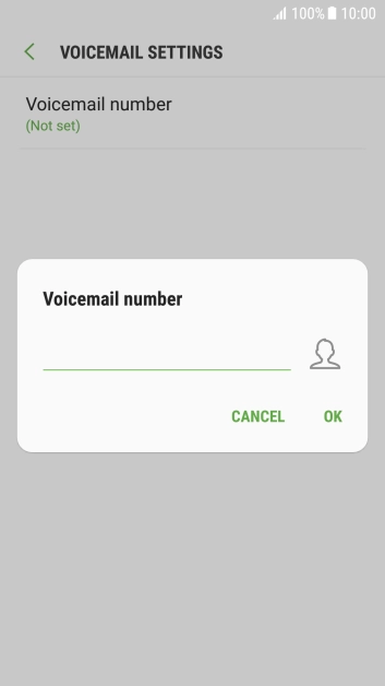 Key in +447953222222 and press OK. Key in +447953222222 and press OK.