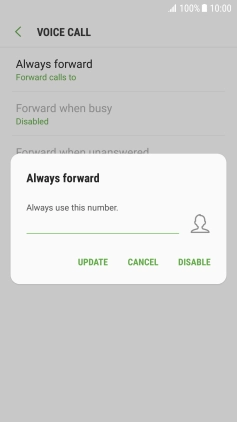 Press DISABLE. Press DISABLE.
