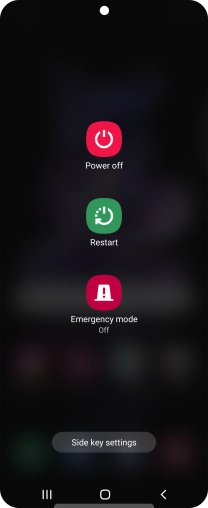 Press Power off. Press Power off.