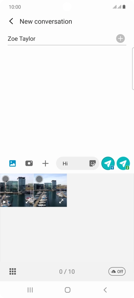 Press the gallery icon and go to the required folder. Press the gallery icon and go to the required folder.