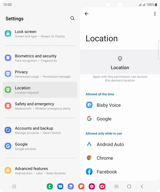 Press the required app. Press the required app.